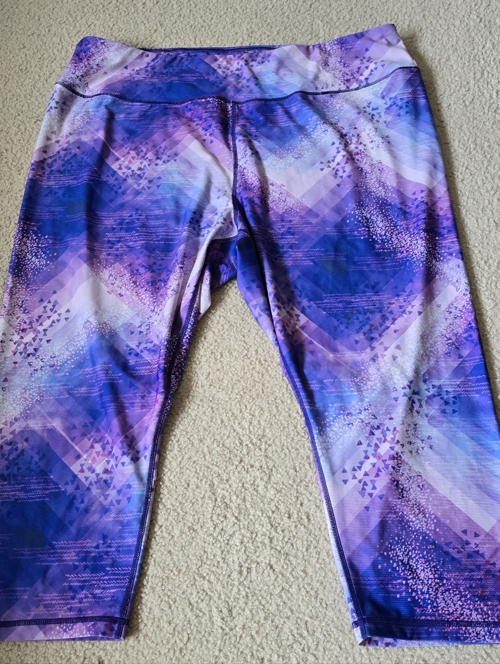 Joe Fresh 3X Cropped Athletic Leggings Colorful Spacey